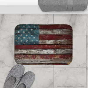 Bath Mat - Rustic American Flag