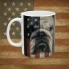 English Bulldog Coffee Mug – Two-Sided Patriotic Bulldog & Bullgodz Signature