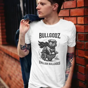 English Bulldog Shirt – Bullgodz Logo Chariot Graphic Tee