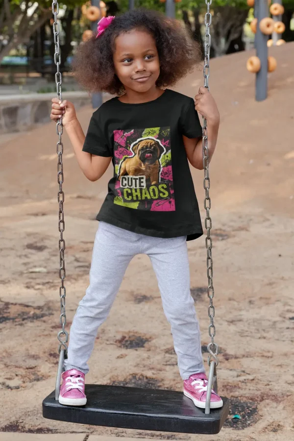 Kids Bulldog Shirt – Cute Chaos Tee (Bulldog Puppy Graphic for Kids)