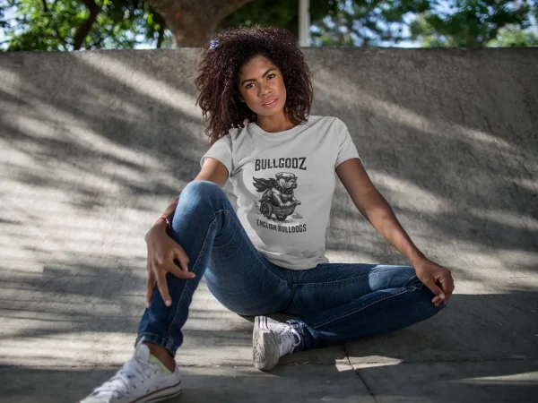 Women’s Bulldog Shirt – Bullgodz Chariot Tee for Strong, Stylish Bulldog Lovers