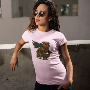Women’s Bulldog Shirt – Two-Sided Flying Bulldog Chariot Fitted Tee