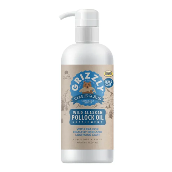 Fish Oil for Bulldogs Best – Premium Grizzly Wild Alaskan Pollock Oil