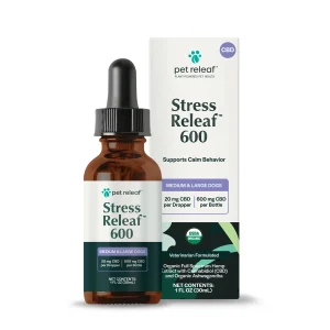 bulldog calming supplement – Pet Releaf Stress Releaf Organic Hemp Oil CBD 600mg