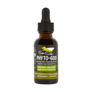 Bulldog calming Supplement-Super Snouts Broad Spectrum Hemp Oil 600mg bottle