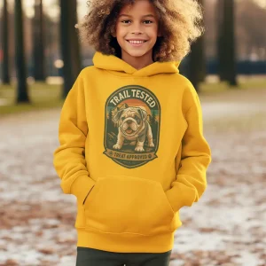 Kids Bulldog Hoodie – Trail Tested, Treat Approved