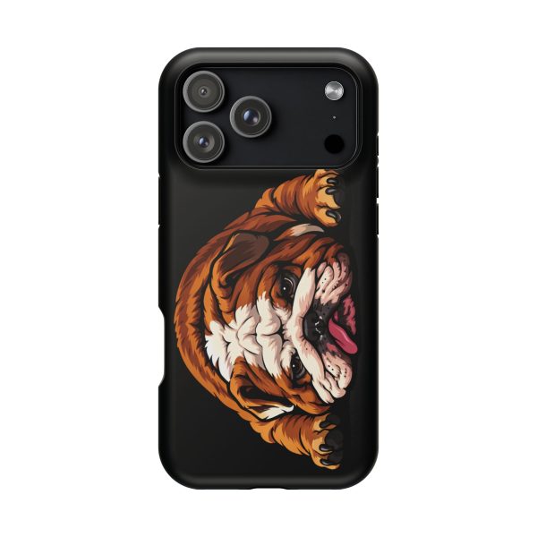 Magnetic Bulldog phone case with impact-resistant design